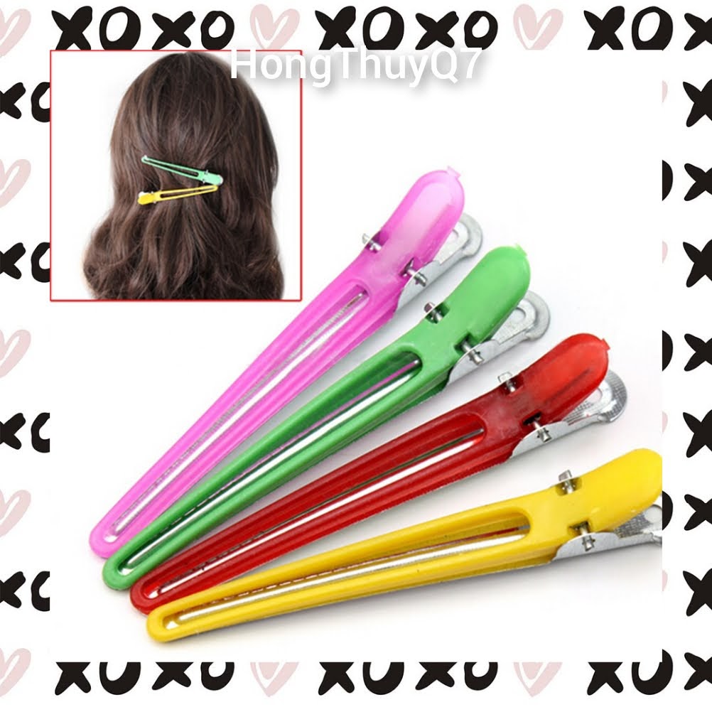 Kẹp Tóc Mỏ Vịt nhiều màu chuyên dụng cho cắt tóc, nhuộm tóc, tạo kiểu tóc riêng, làm gọn tóc (1c) - HongThuyQ7