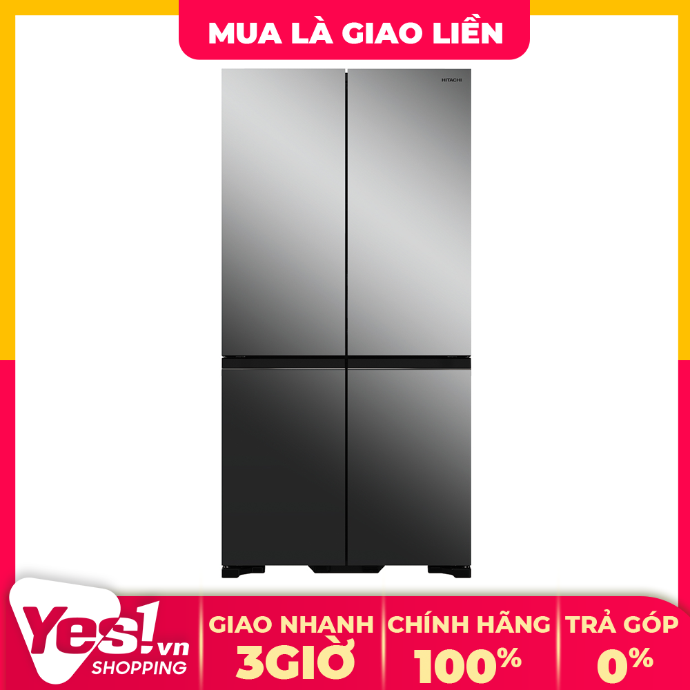 Tủ lạnh hitachi inverter 569 lít r-wb640vgv0x - công nghệ làm lạnh hệ thống quạt kép bộ lọc khử mùi triple power 3 lớp - bảo hành chính hãng - voucher 10% lên đến 800k