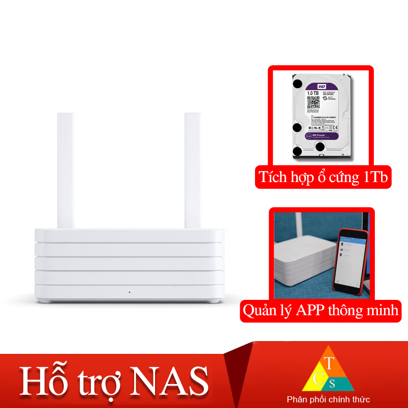 [XẢ HÀNG] CHÍNH HÃNG - Bộ phát wifi router 2 Xiaomi tích hợp ổ cứng 1tb nội địa