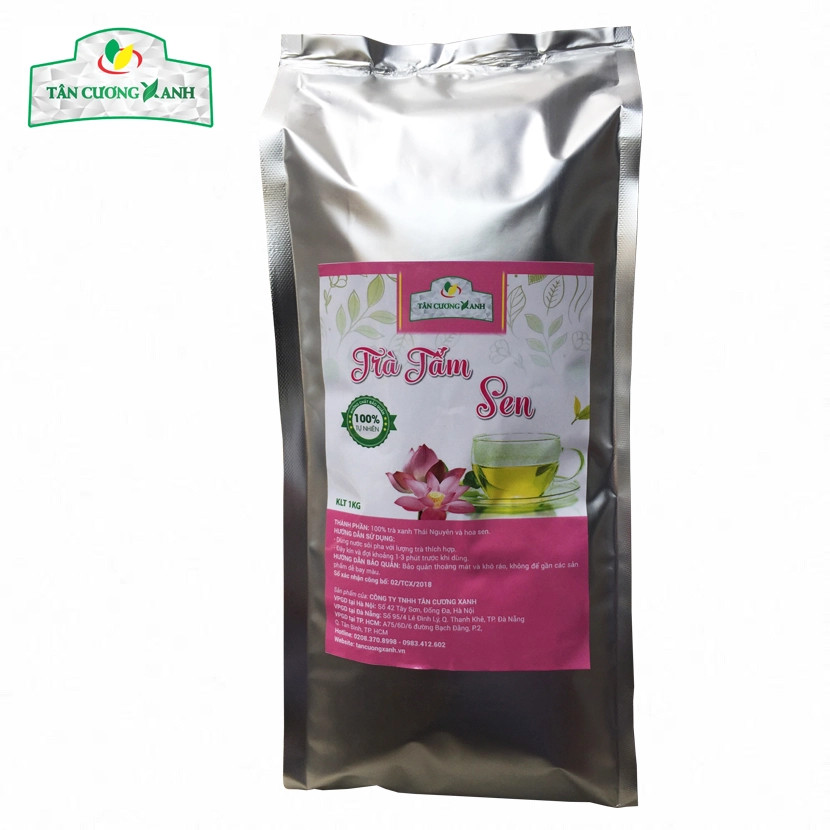 Trà tấm sen 1kg - trà tấm tân cương xanh hương sen thơm ngon