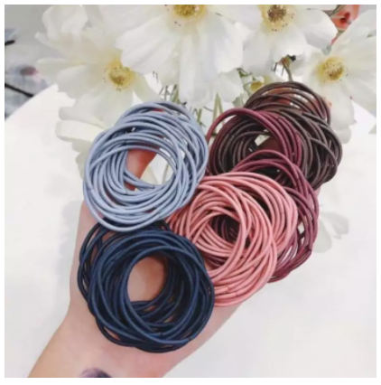 - sét 1 bịch 100c thun cột tóc mix 5 màu kèm túi zip tiện lợi - sợi dây chắc chắn - đồ cột tóc giá rẻ - thun cột tóc tiện lợi nhiều màu