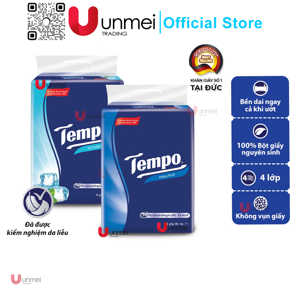 Combo 2 Lốc - Khăn giấy rút cao cấp Tempo Softpack 90 tờ gói
