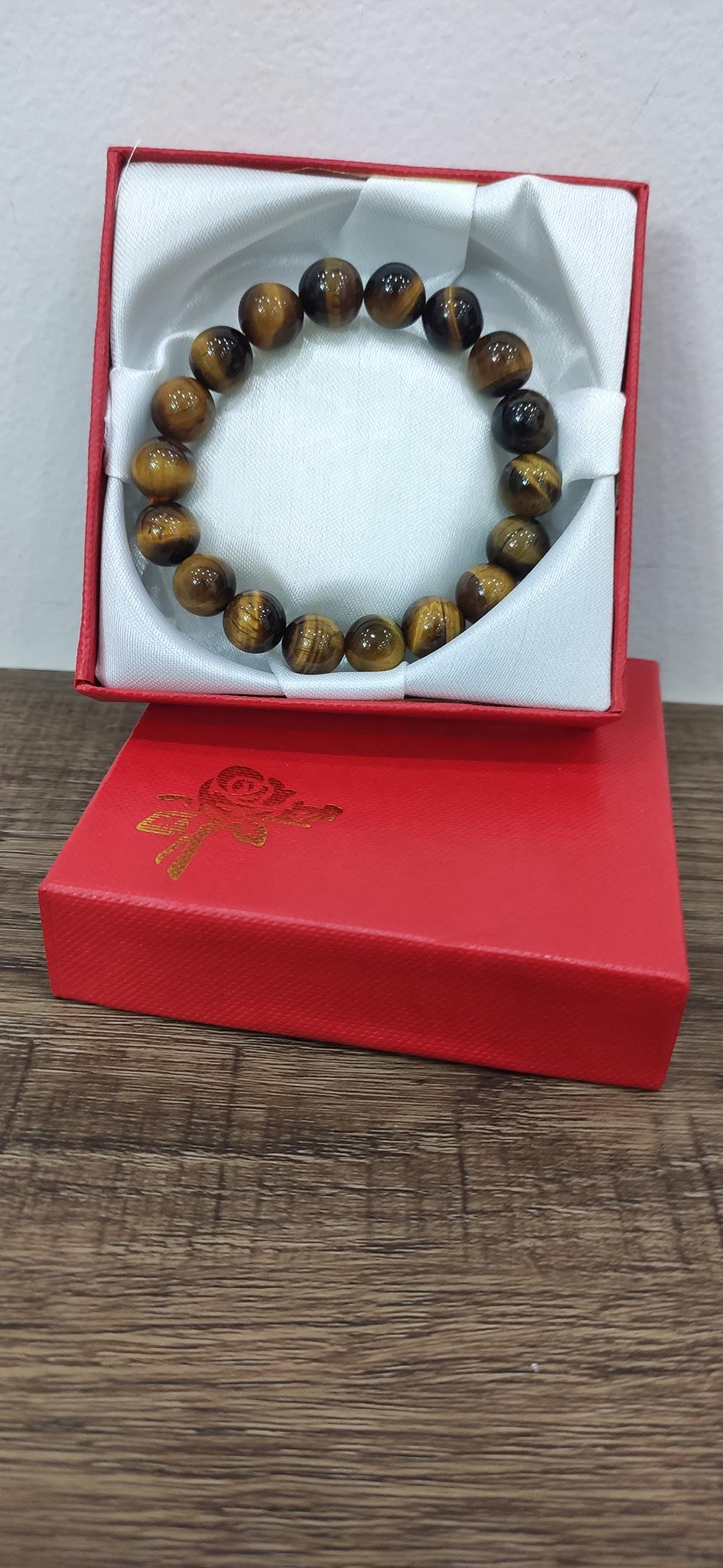 Vòng tay phong thủy mắt cọp vàng 10 ly