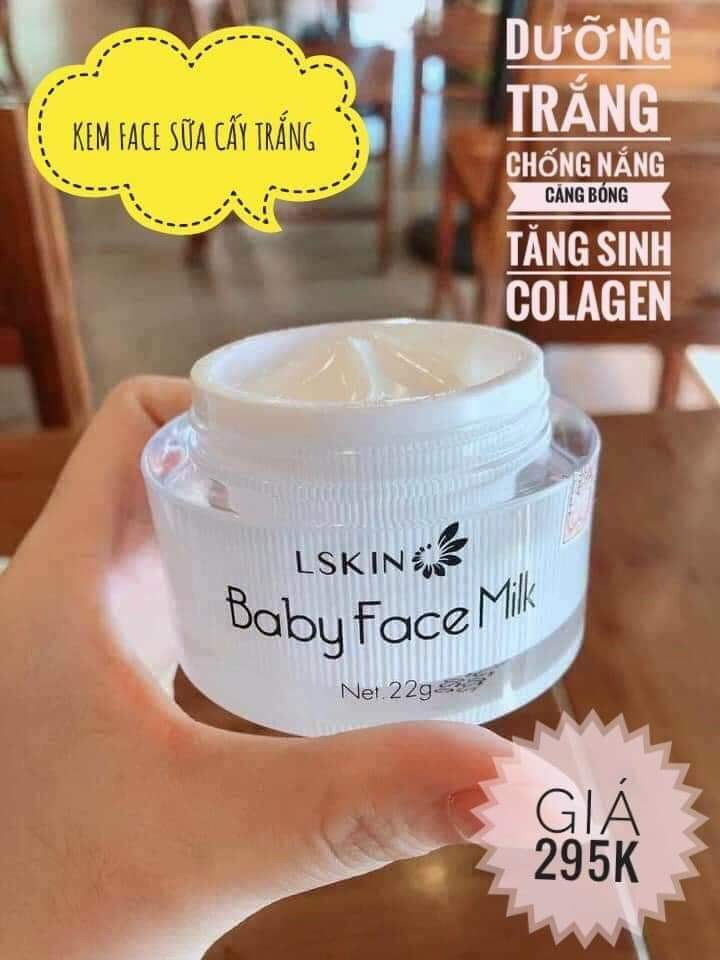 [HCM]Kem Cấy Trắng Baby Face Milk - Lskin  22gr