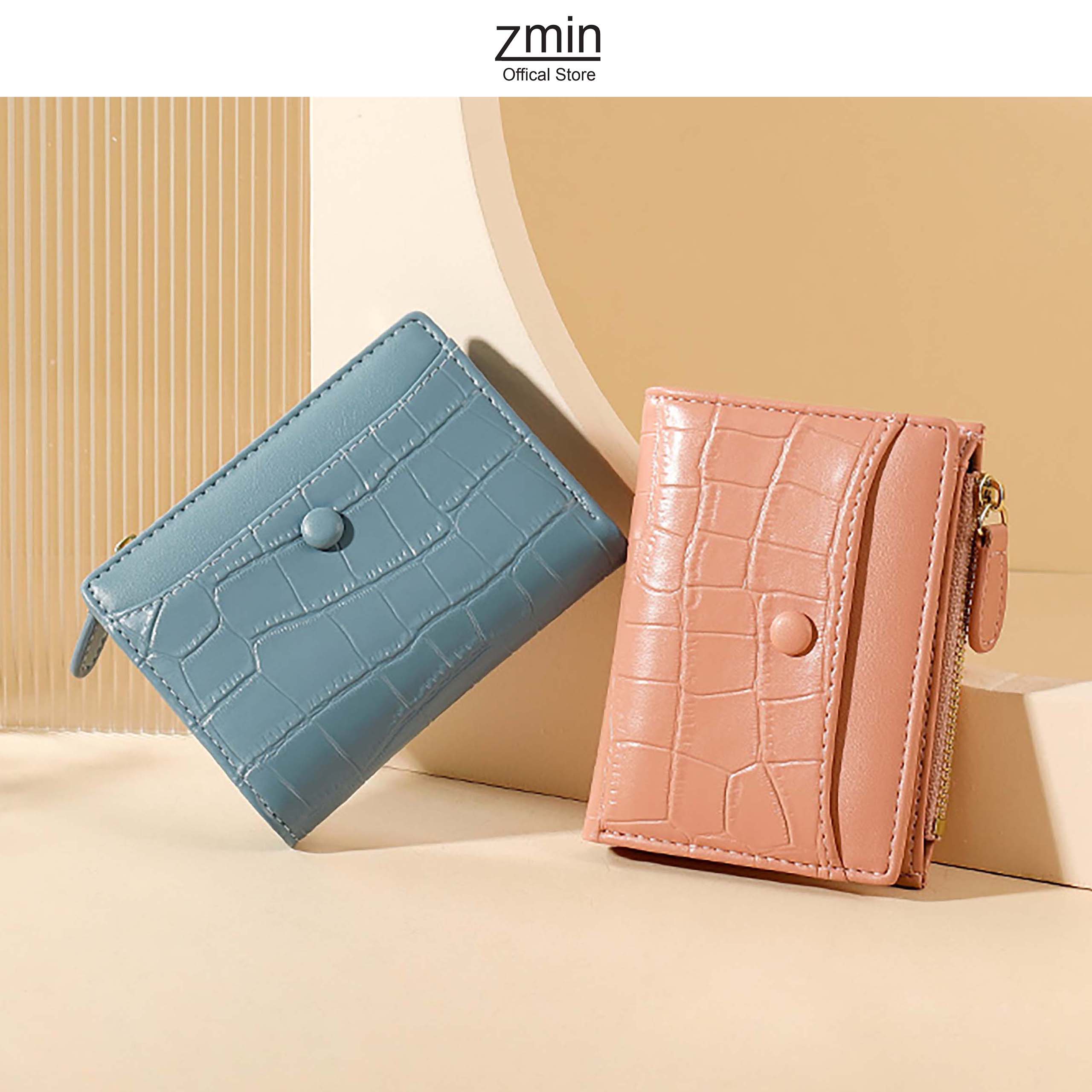 Ví nữ mini cầm tay zmin, chất liệu da pu cao cấp - v010