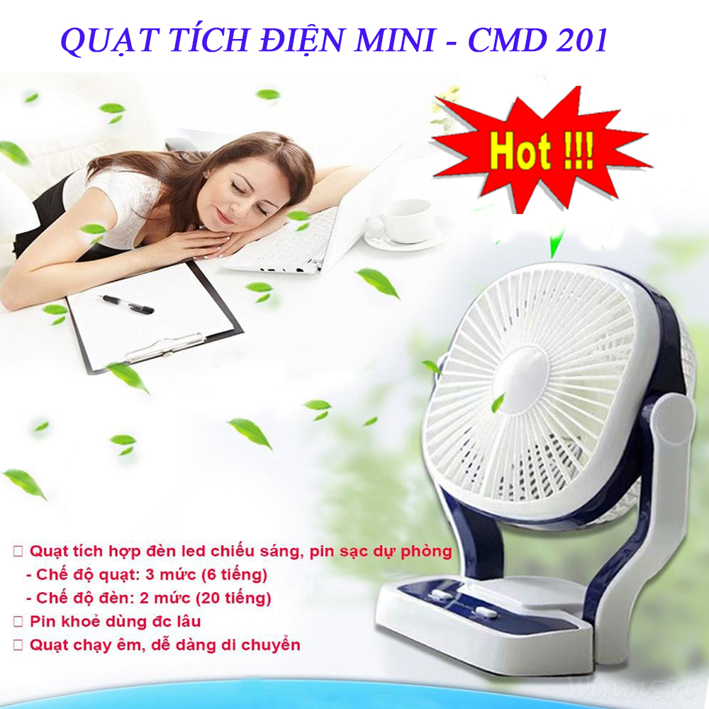 Quạt Tích Điện, Quạt Tích Điện Thông Minh, Quạt Tích Điện Đa Năng. Với 3 Mức Quạt Giúp Bạn Không Còn Lo Nóng Trong Những Ngày Mất Điện, Quạt Tích Hợp Giữa Đèn LED và Sạc Dự Phòng Vô Cùng Tiện Lợi.