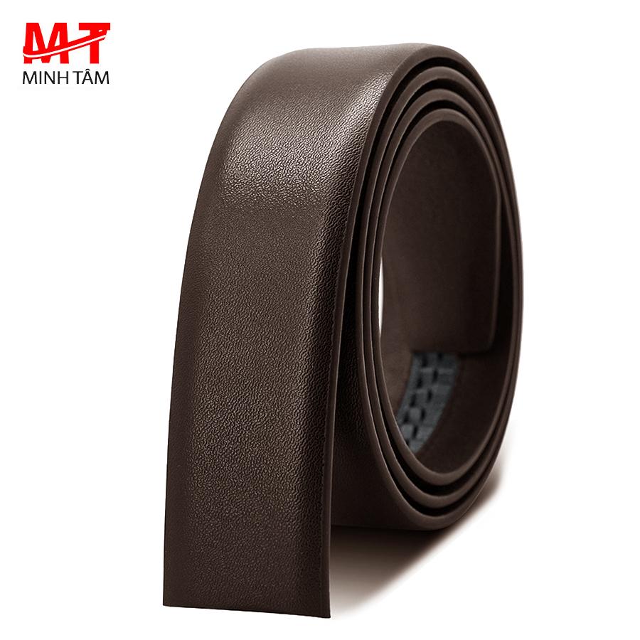 [HCM]Thắt Lưng/ Dây Nịt Nam Da Bò 3 Lớp Ép Viền Dùng Cho Khóa Tự Động Thời Trang Nam Minh Tâm MT334-55 (Đen or Nâu)