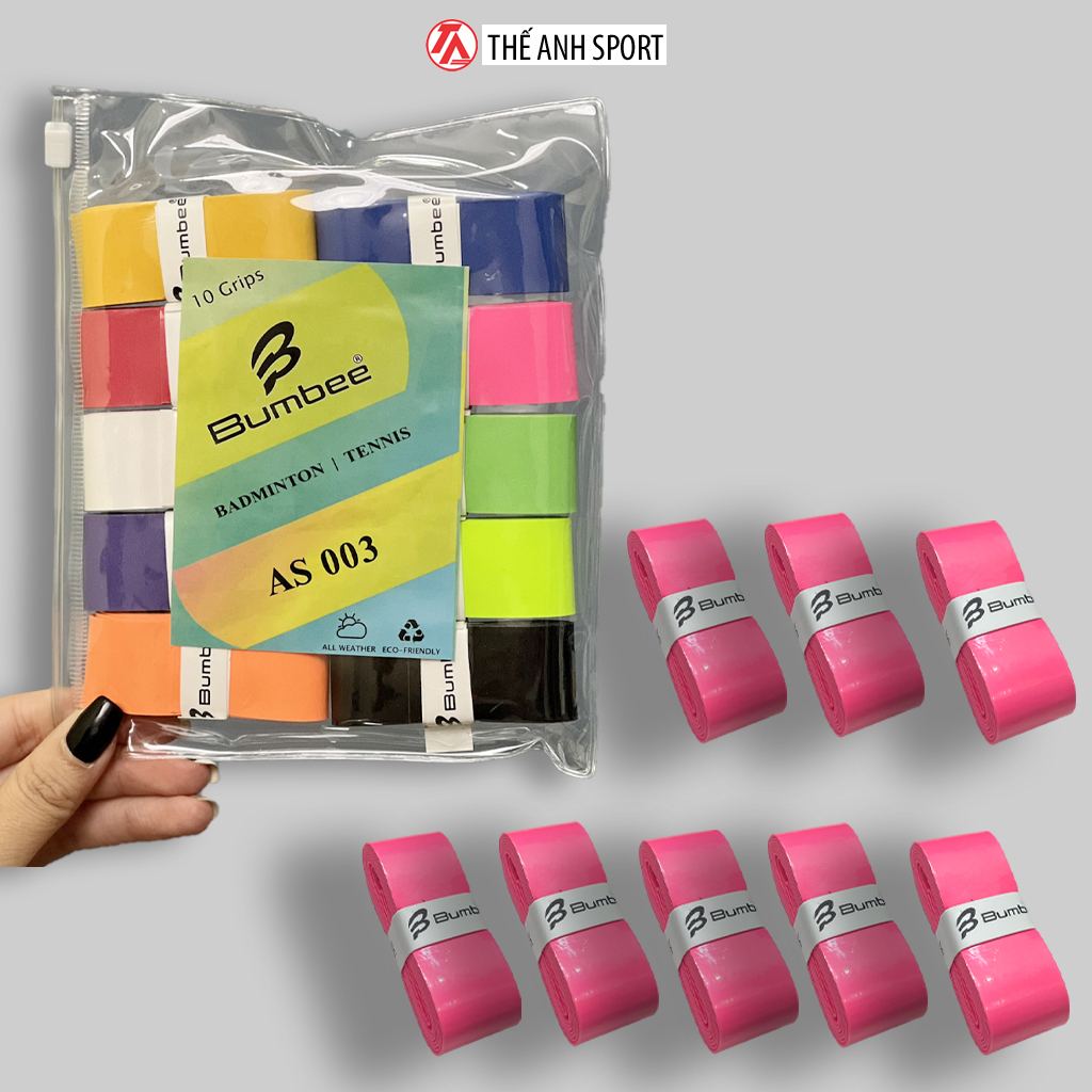 [Hoàn tiền MAX] Quấn vợt cầu lông Bumbee AS003, Cuốn cán vợt chống trơn chất lượng nhiều màu sắc