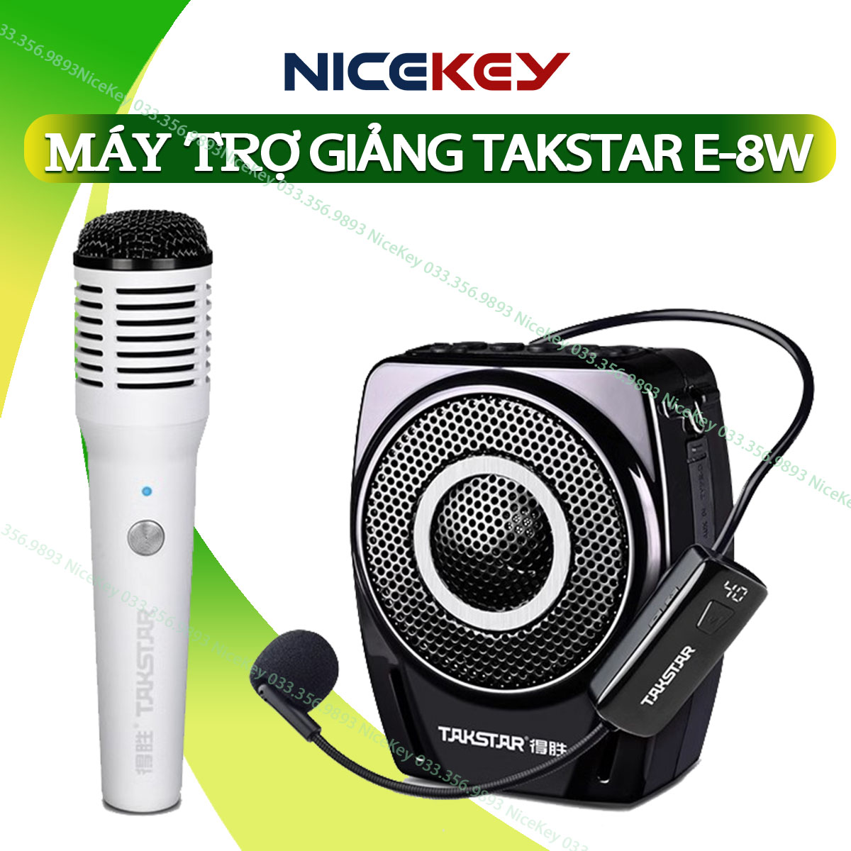 Máy trợ giảng không dây takstar e8w , uhf, bluetooth, công suất 18w giành cho giáo viên, hướng dẫn viên