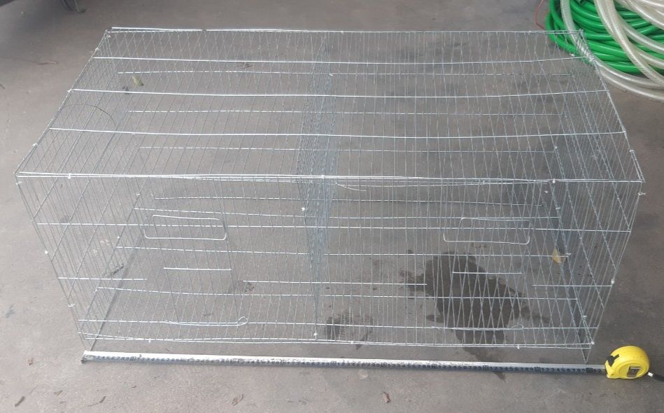 Lồng nuôi thỏ, nuôi gà tre 2 ngăn dài 1m