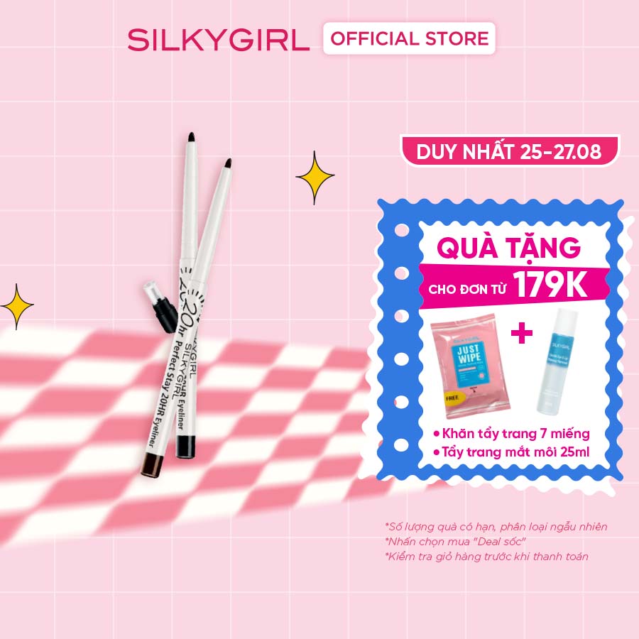 Chì Kẻ Viền Mắt Silkygirl Perfect Stay 20HR Eyeliner 0.28g