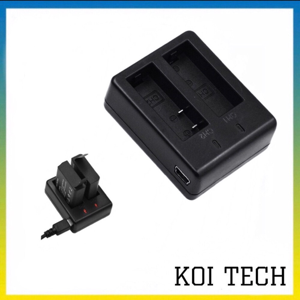 DOCK SẠC ĐÔI camera hành trình SJCAM 4000 , eken , Soocoo , Amkov , gopro , camera 4k - PIN CAMERA THỂ THAO - KOI TECH