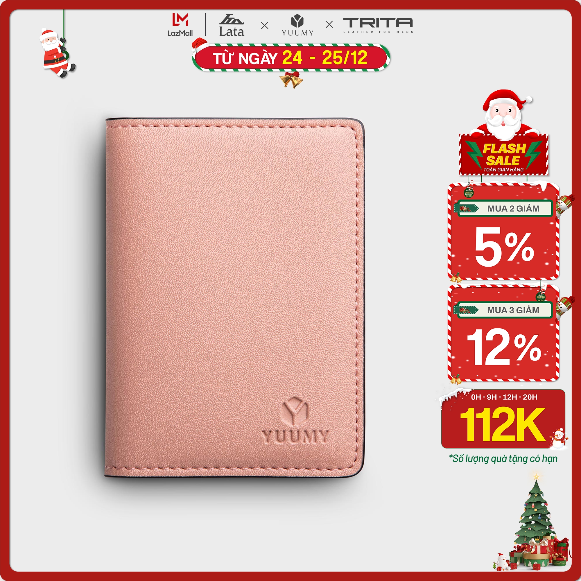 Ví da cầm tay nhỏ gọn yuumy seasand yv42
