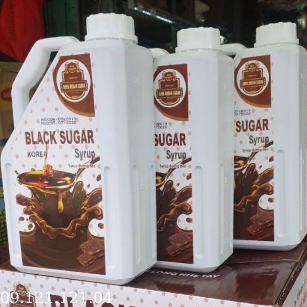 Siro đường đen hàn quốc-Syrup Đường Đen Black Sugar Hàn Quốc 2 lít