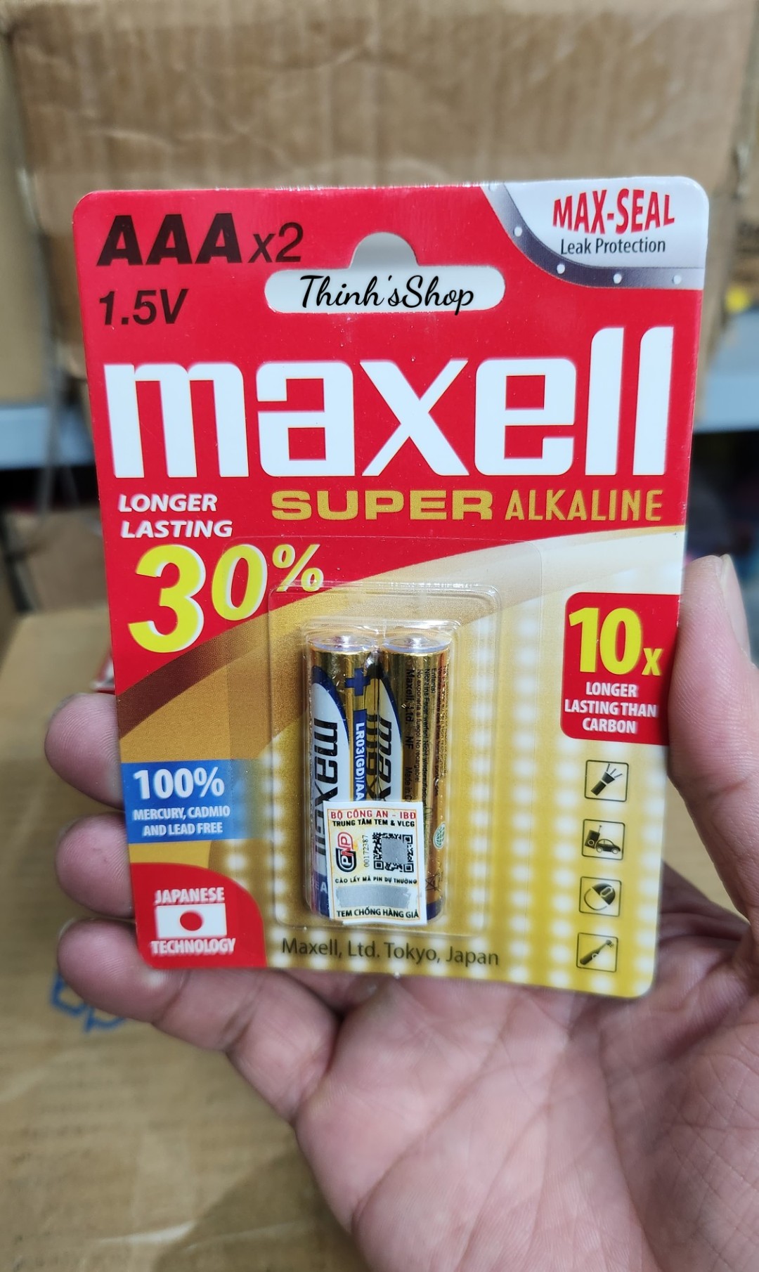 Pin đũa AAA Maxell Super Alkaline 1.5V chính hãng