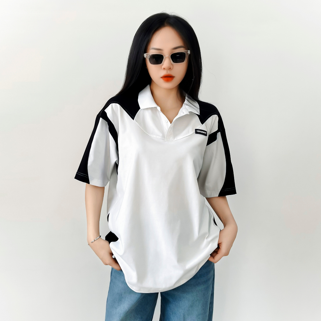 Hoàn tiền 15% - áo polo vergency nam nữ 015 mix/ gray white