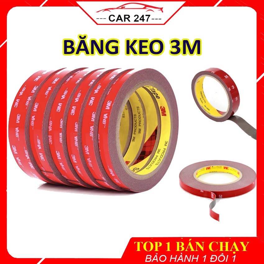 Băng Keo 3M - Băng Dính 3M 2 Mặt Cường Lực Siêu Dính, Băng Dính Chính Hãng 3M