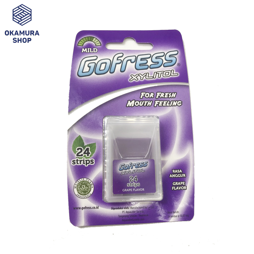 [HCM]Kẹo Lá Ngậm Thơm Miệng Gofress vị nho Tím