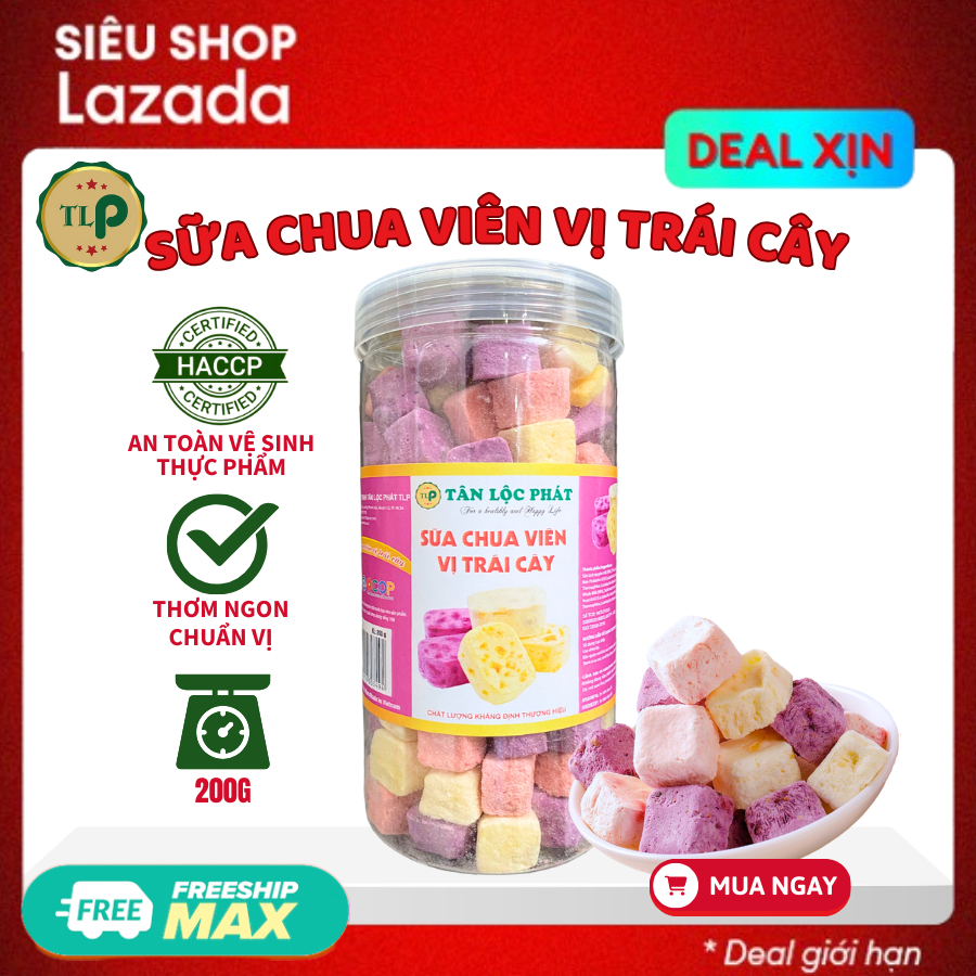 Sữa Chua Viên Sấy Thăng Hoa Vị Trái Cây Tân Lộc Phát