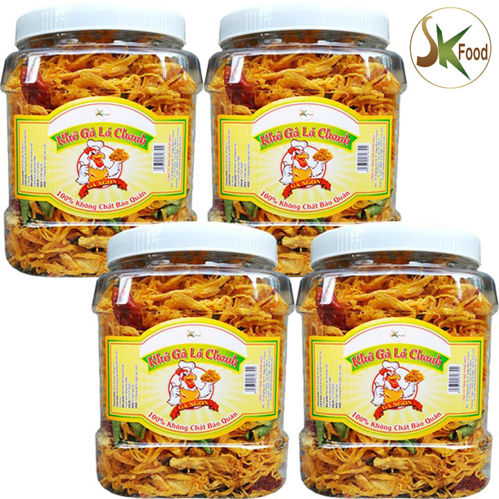 [HCM]2kg khô gà lá chanh siêu rẻ siêu ngon loại đặc biệt hiệu SK FOOD