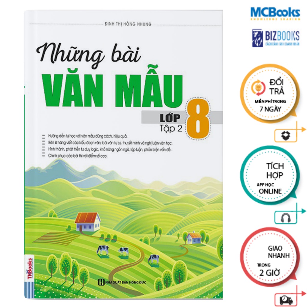 Sách - những bài văn mẫu lớp 8 tập 2 - mcbooks