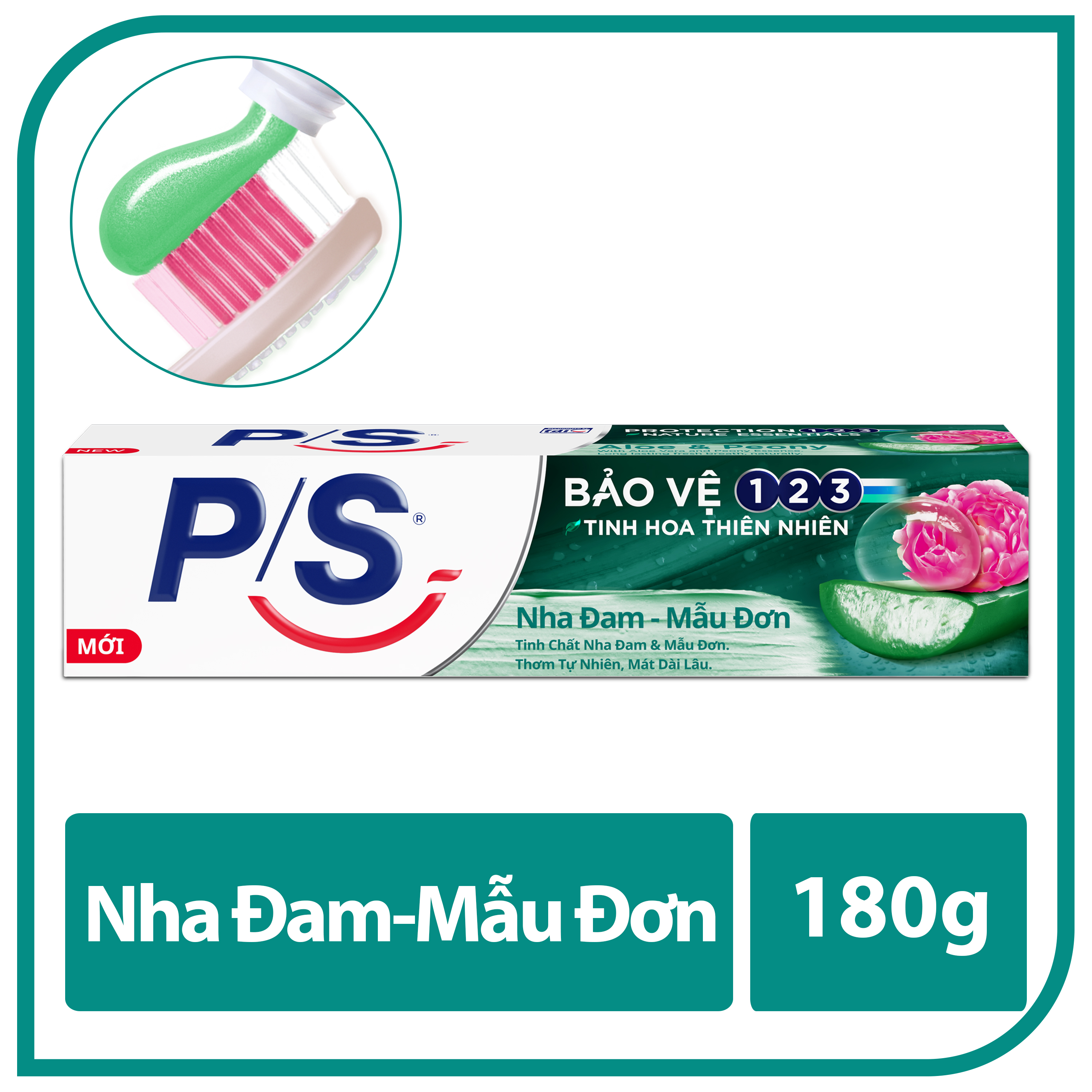 Kem đánh răng p/s bảo vệ 123 nha đam 180g