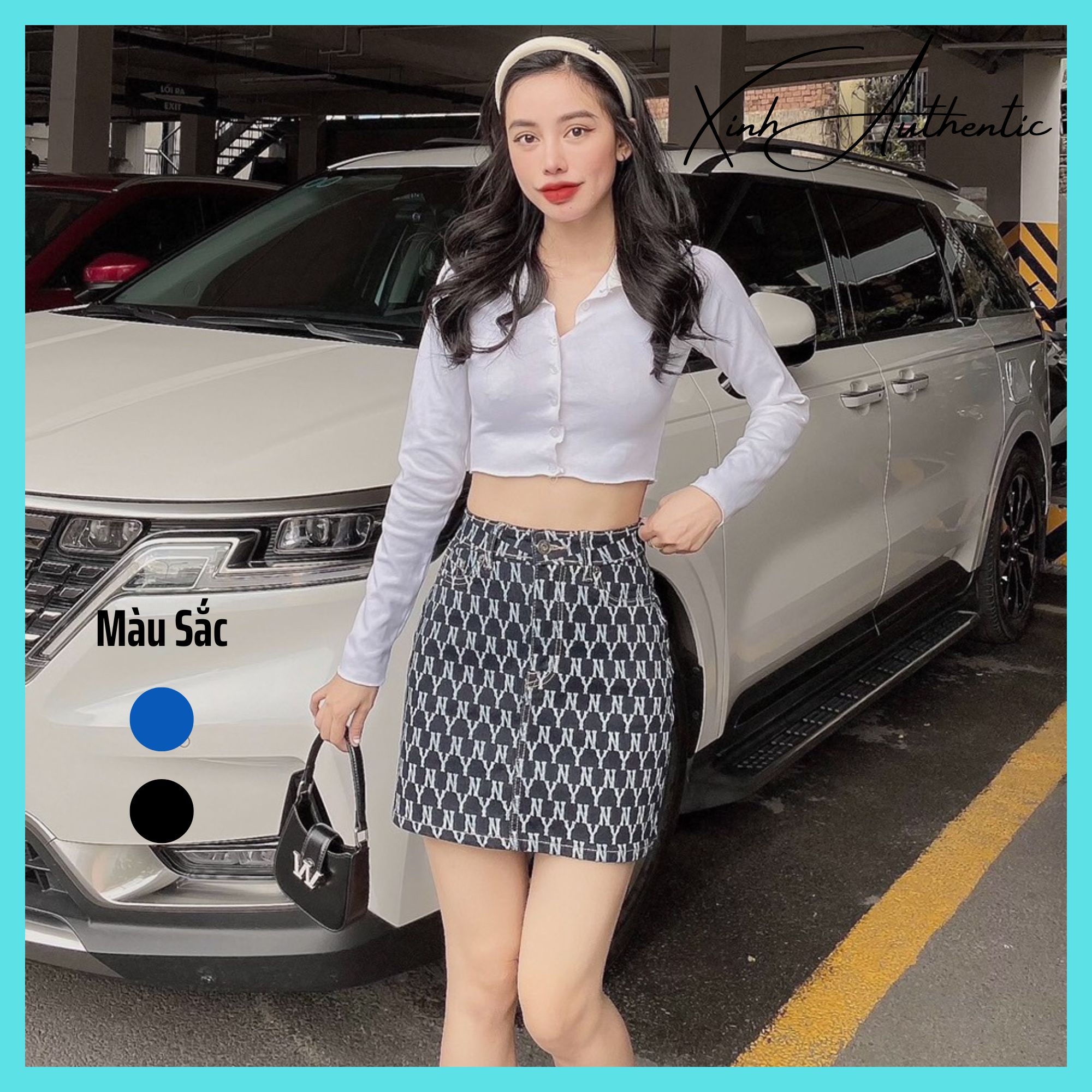 Chân váy jean, chân váy ôm ml.b co giãn form đẹp