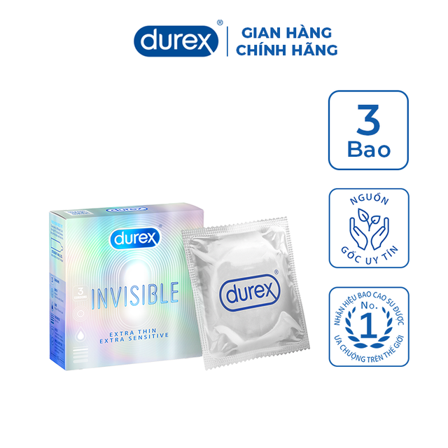 Bao Cao Su DurexInvisible Extra Thin Extra Sensitive 3 Bao