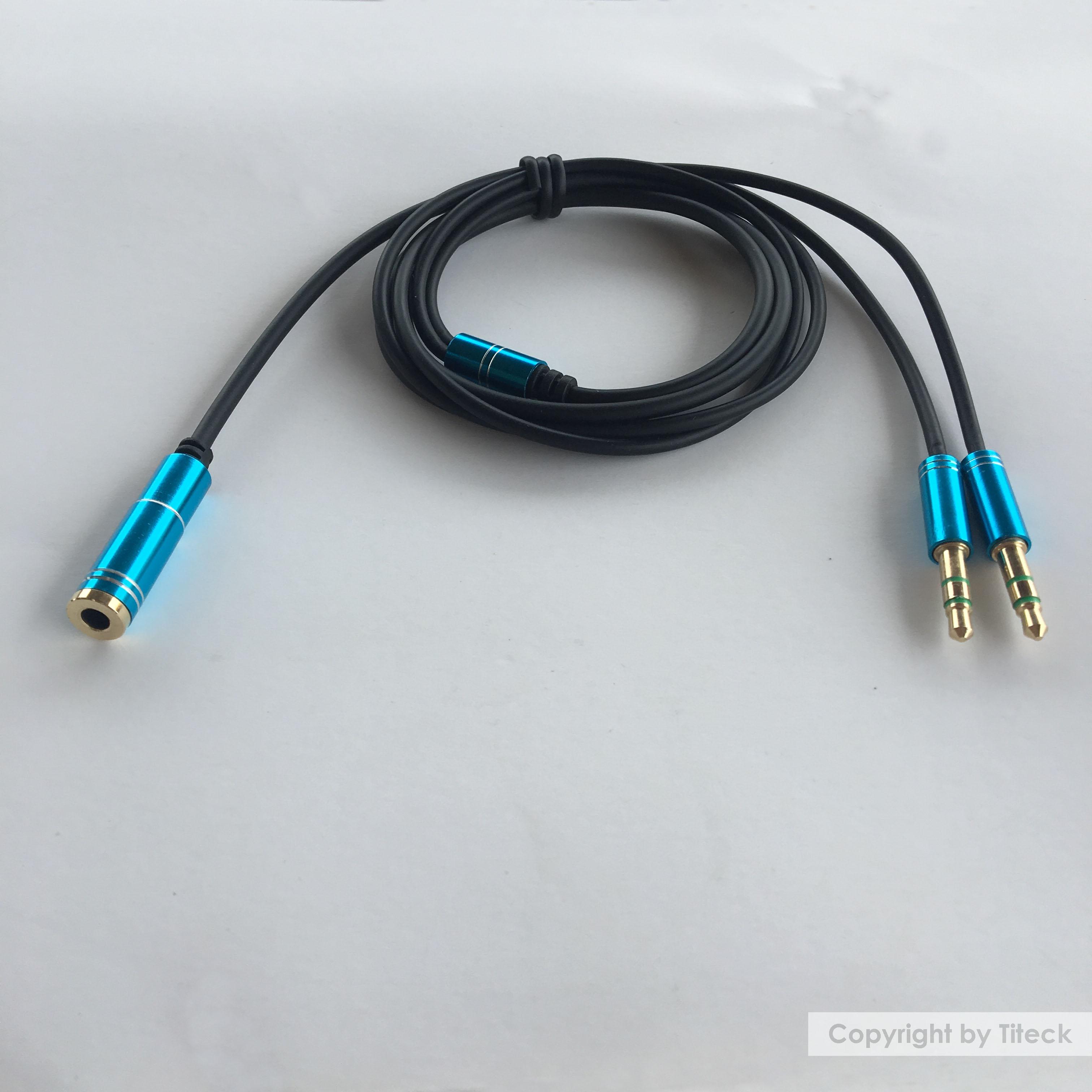 Cáp gộp audio 2 nguồn âm thanh phát đồng thời ra 1 loa  tiện lợi