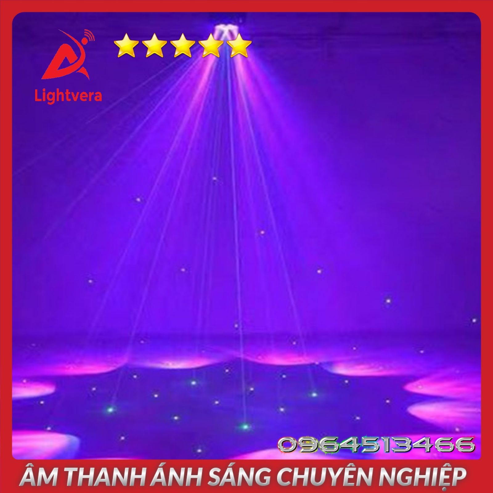 Đèn Moving Head 6 Mắt Laser Cho Phòng Karaoke Sân Khấu Đèn Sân Khấu Lightvera