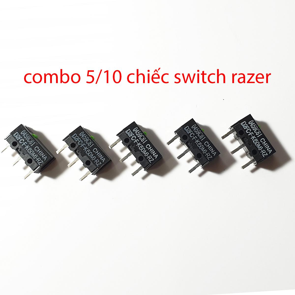combo 2-5-10 switch chuột omron razer nút xanh