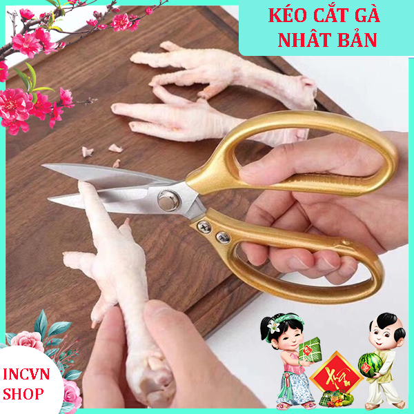 ( XẢ KHO) Kéo cắt thịt gà Nhật Bản SK-5, kéo cắt  gà,cắt sương,kéo cắt nhôm, cắt đồ ăn chín,xương gà,cắt thức ăn, thịt gà,cạo vảy cá,rau đồ chế biến tới cắt vải, giấy, Kéo tỉa cành siêu bén,hợp kim thép cao cấp chống rỉ sét