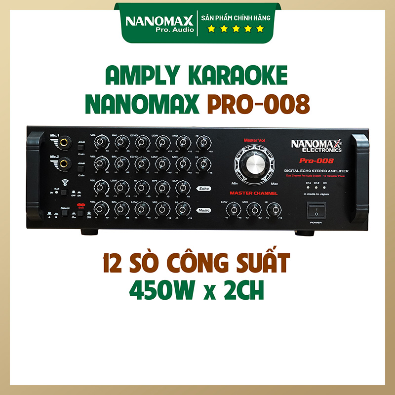 Amply, amly, âm ly karaoke, Amplifier Karaoke Nanomax Pro-008amply bluetooth, amply mini, amli karao