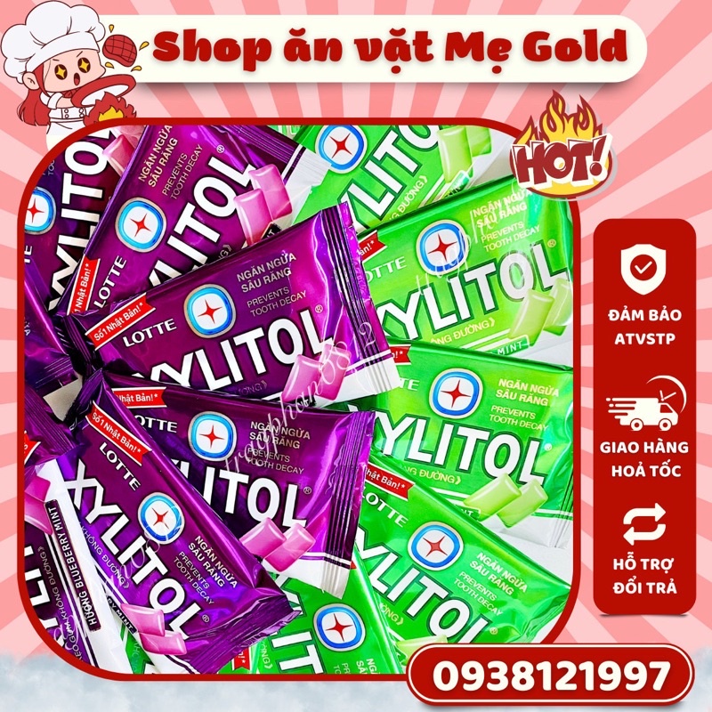 Kẹo gum Lotte Xylitol không đường các vị