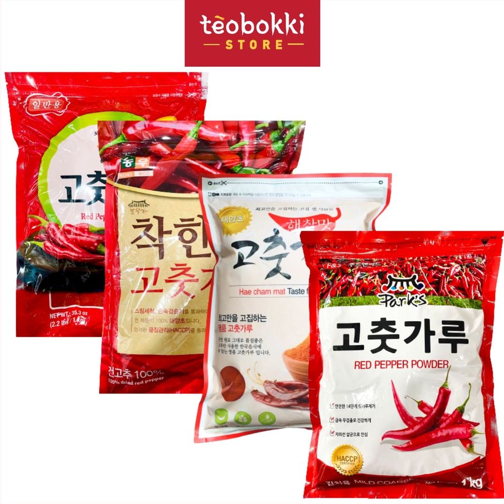 Ớt bột Hàn Quốc làm kim chi màu đẹp vảy mịn 1kg