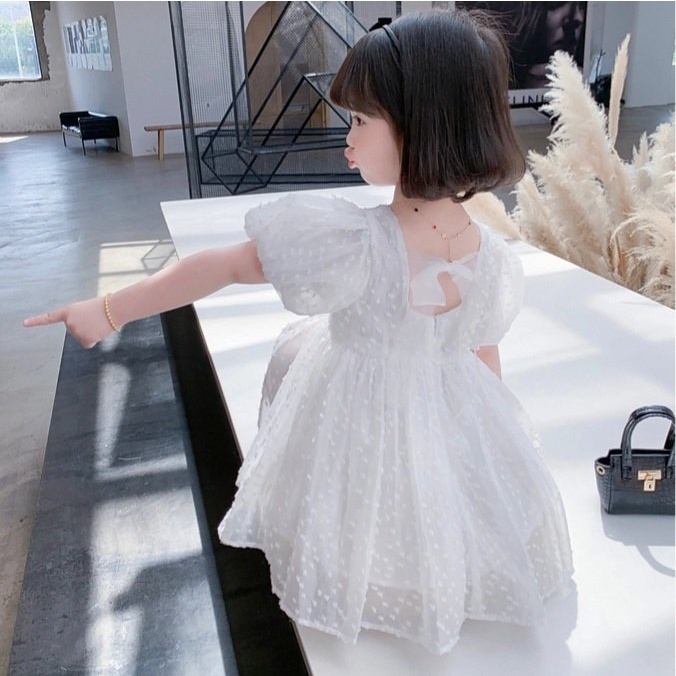 Váy bé gái, váy đầm bé gái ren trước cao cấp cho bé từ 8-20kg