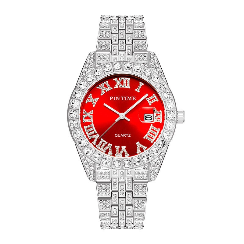 2022 new diamond watch men's handsome diamond-encrusted light luxury famous brand high-end fashion starry nightclub quartz watch men's --nb230705❐