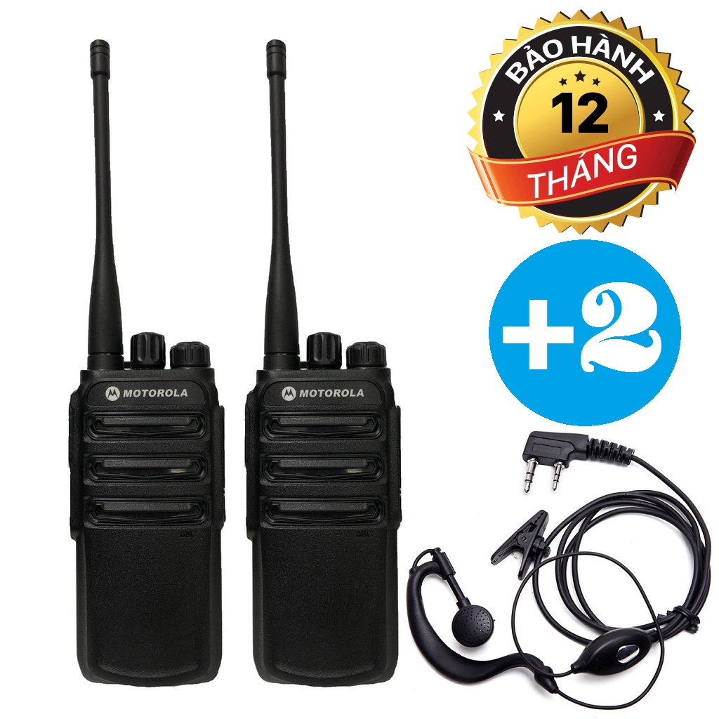 Bộ 2 Bộ đàm Motorola CP838 + 2 Tai Nghe Chuyên Dụng CP-838