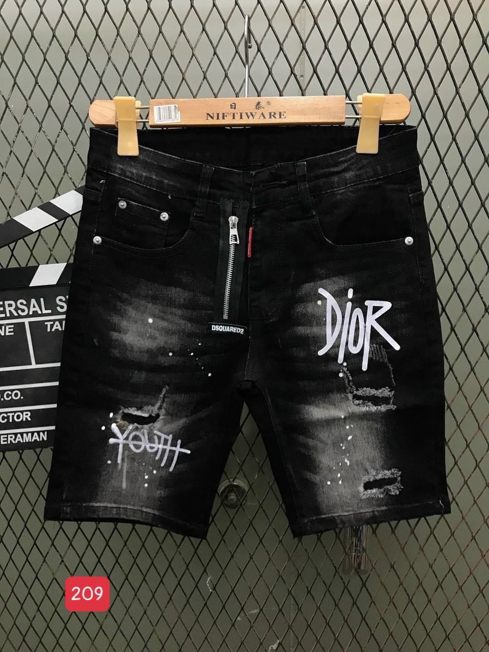 quần short jean nam rách thêu logo đẹp nhiều màu quần bò jean nam ngắn vải co giãn tốt KAYSTORE F1