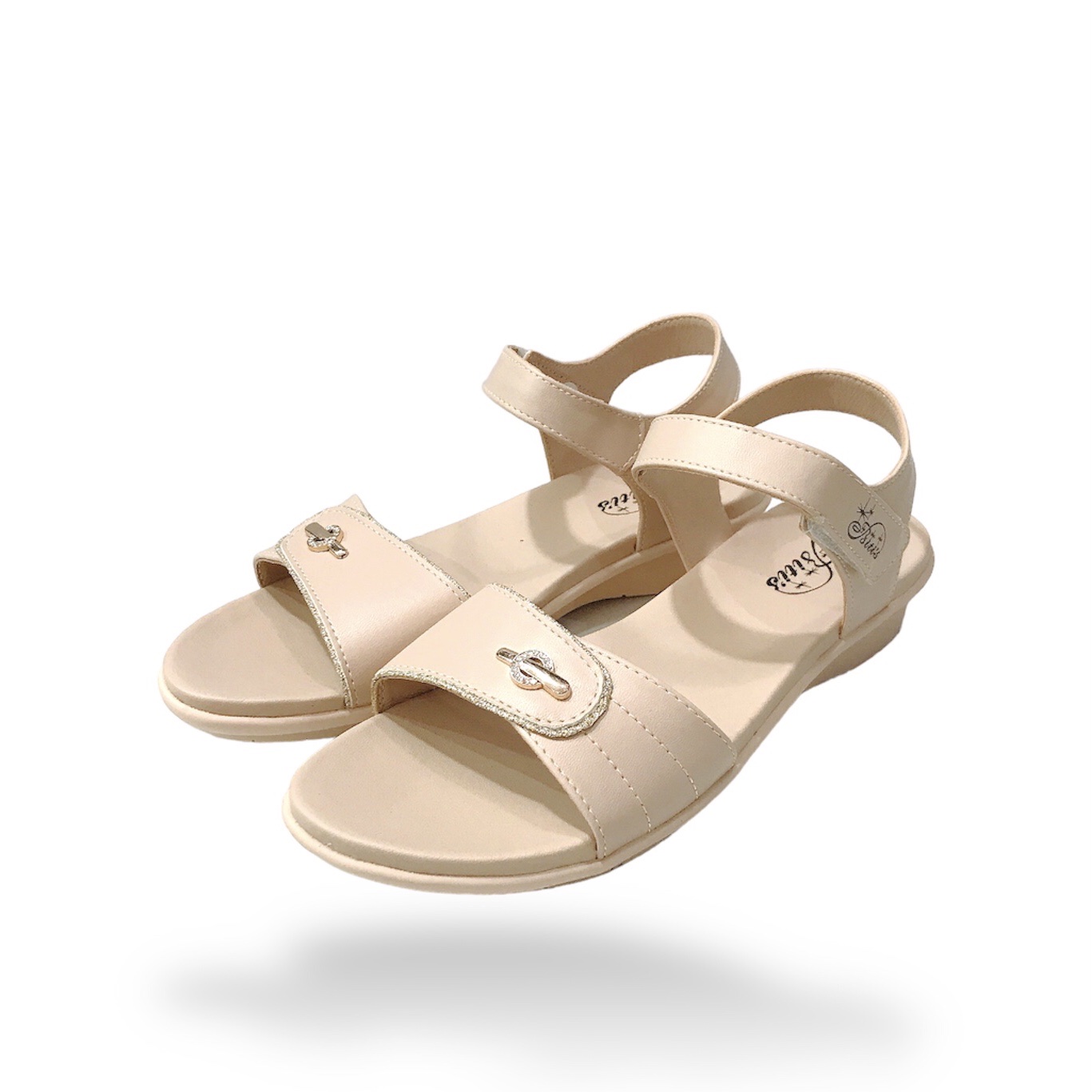 Xăng đan nữ, sandal nữ đẹp brw000100kem