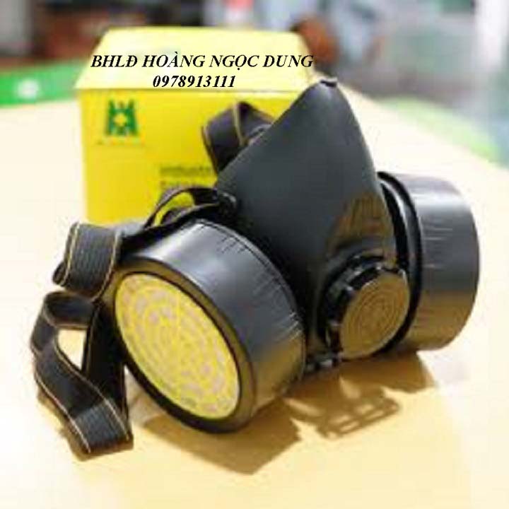 Mặt nạ phòng độc 2 phin b306, mặt nạ phòng độc lọc khói bụi, sơn pu. mặt nạ bảo hộ lao động b306