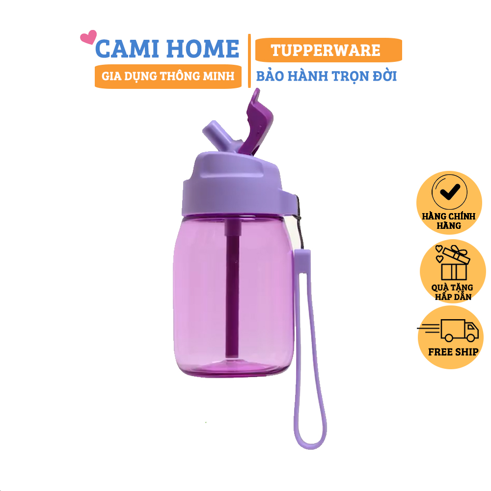 Bình nước Mini Lohas With Straw 350ml Tupperware, Bình Nước Có Ống Hút Nhựa Nguyên sinh, An Toàn Sức Khỏe
