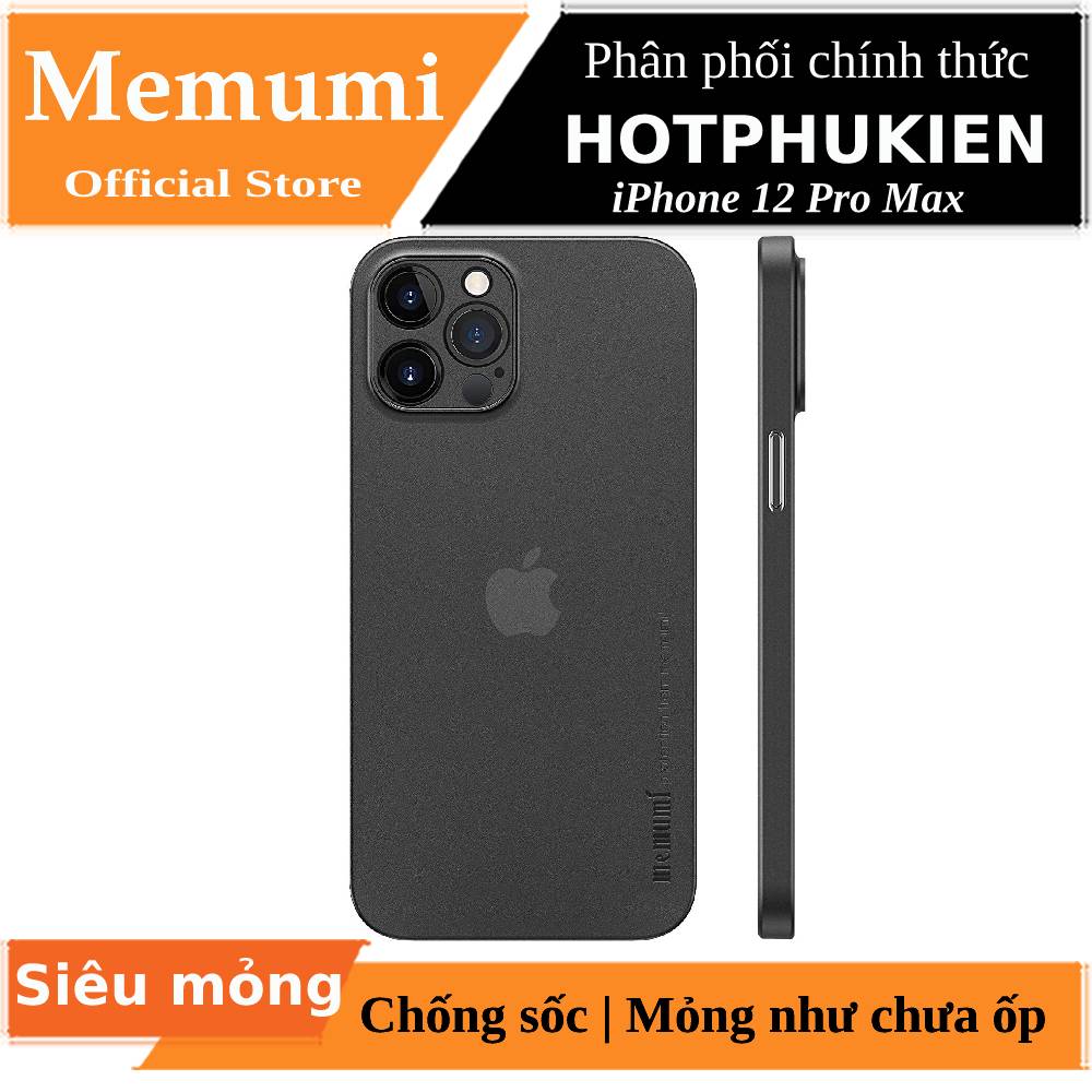 Ốp lưng nhám cho iPhone 12 Pro Max hiệu Memumi - phân phối bởi HotPhuKien