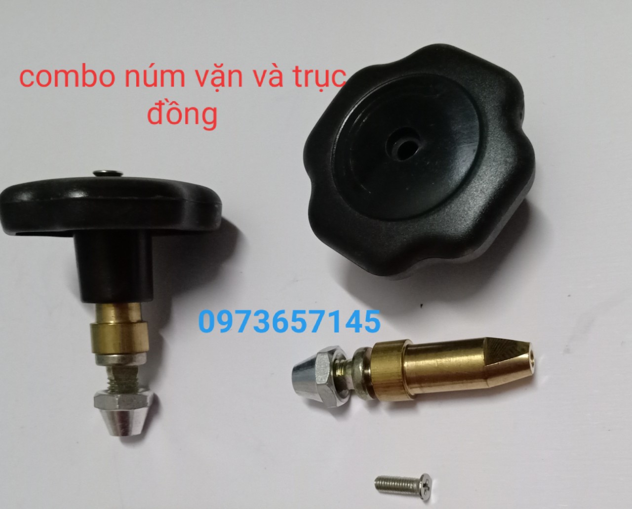 Phụ kiện nồi áp suất- Combo núm vặn và trục đồng- Gia dụng Thịnh Trang