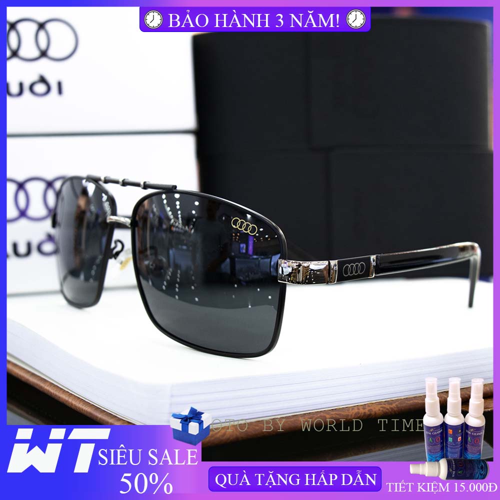 Kính mát nam cao cấp AD vuông bac mắt Polarized cao cấp, full hộp, khăn, thẻ, bảo hành 12 tháng