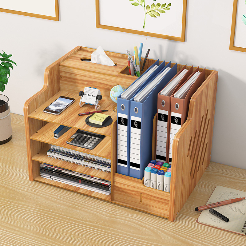 Kệ gỗ đa năng để bàn làm việc Vdecor giúp bàn làm việc sang hơn và gọn gàng hơn