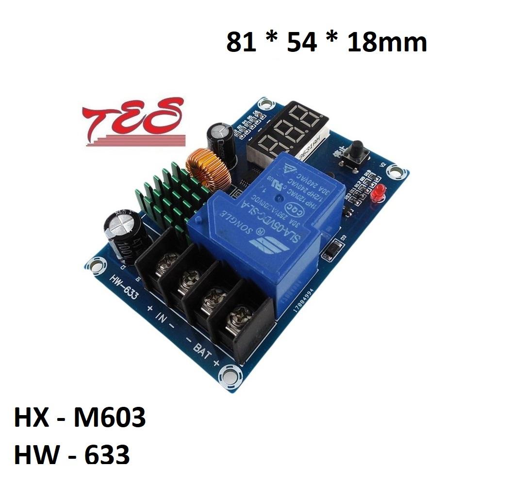 Mạch quản lý sạc ắc quy tự ngắt HW-633 hay XH-M604