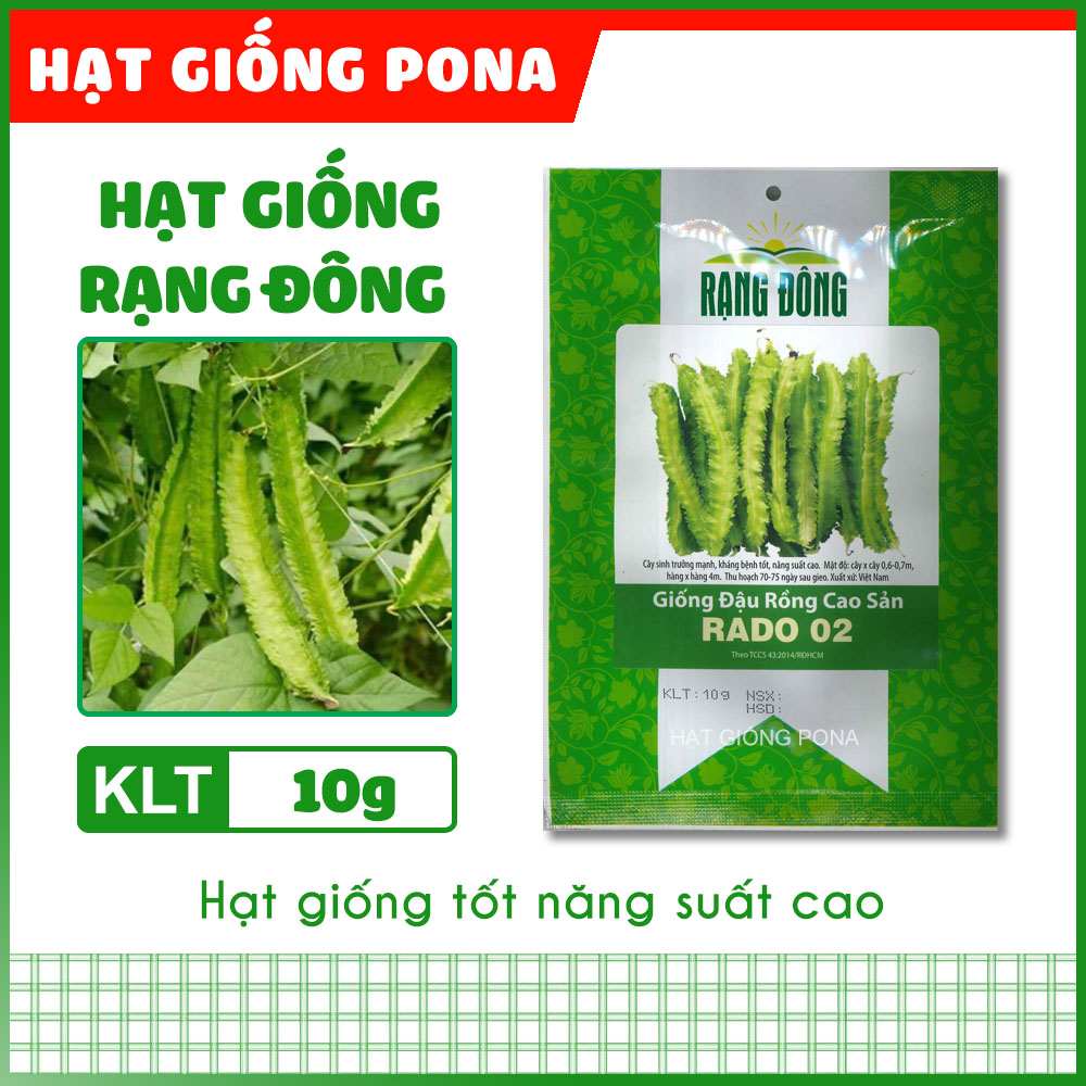Hạt giống đậu rồng cao sản rado 02 - hạt giống rạng đông