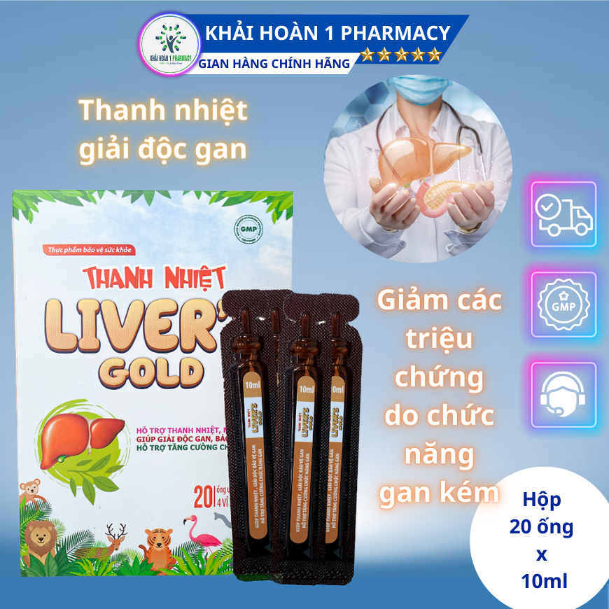 Siro THANH NHIỆT LIVER S GOLD hỗ trợ thanh nhiệt, mát gan