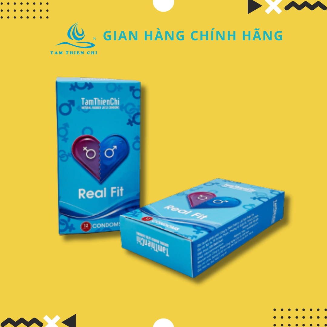 Bao cao su Tâm Thiện Chí REAL FIT ôm sát hộp 12 chiếc